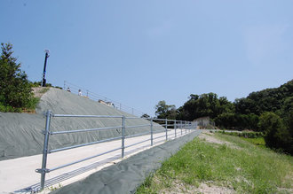 写真：河北地区避難拠点地までの道4