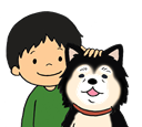 イラスト：子どもと犬