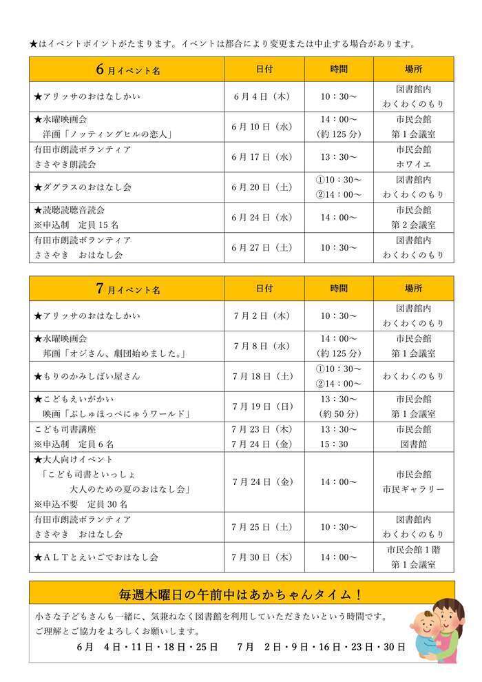 図書館だより　令和8年6月号　裏面